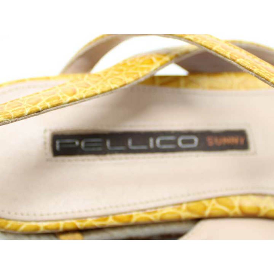 【夏物 新入荷】★PELLICO SUNNY/ペリーコサニー★パイソンストラップサンダル/おしゃれ/シンプル/かわいい/サンダル/シューズ/靴 イエロー/黄色 レディース 36【中古】夏 724042 レディースの靴/シューズ(サンダル)の商品写真