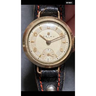 セイコー(SEIKO)の精工舎年代物スモセコ、問題無く稼働、竜頭操作ok.パリス環ベルト新品、上ラグ曲り(腕時計(アナログ))