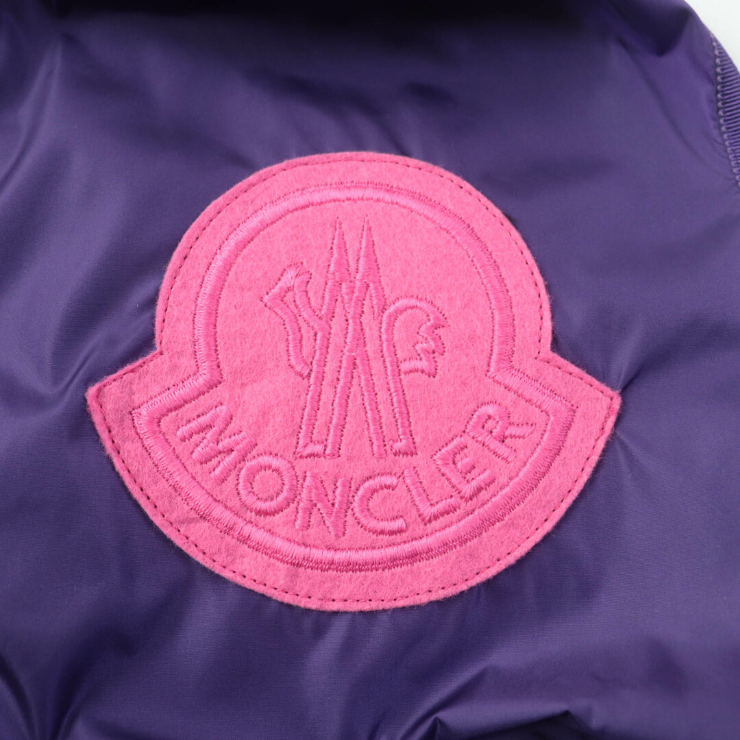 MONCLER(モンクレール)の極美品★MONCLER モンクレール 18年製 MEXICO GILET フード・デカロゴワッペン付 ZIP UP ナイロンベスト パープル 1 正規品 レディース レディースのトップス(ベスト/ジレ)の商品写真