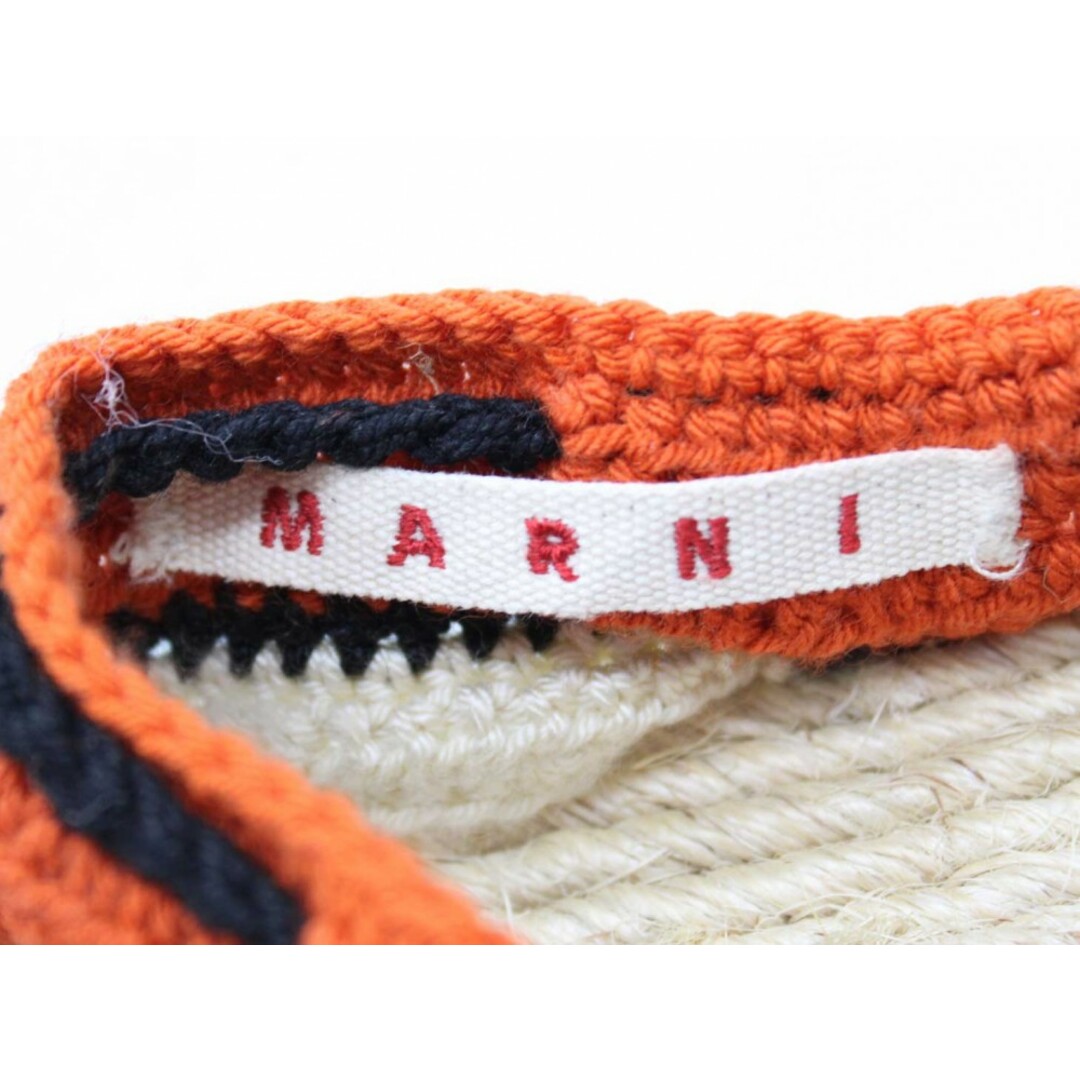 Marni(マルニ)の【夏物 新入荷】◇MARNI/マルニ◇エスパドリーユニットサンダル/バックストラップ/ボーダー/シューズ/靴 ブラウン×オレンジ×ライトブルー/茶×橙×水色 レディース【中古】春夏 624042 レディースの靴/シューズ(サンダル)の商品写真