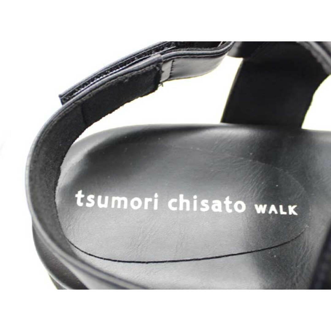 TSUMORI CHISATO(ツモリチサト)の【夏物 新入荷】★TSUMORI CHISATO/ツモリチサト★チェーンモチーフフットヘッドサンダル/マジックテープ/おしゃれ/シンプル/カジュアル/サンダル/シューズ/靴 ブラック/黒 レディース LL【中古】夏 724042 レディースの靴/シューズ(サンダル)の商品写真