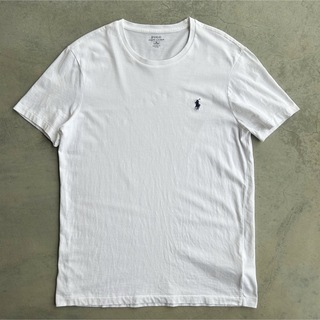 ポロラルフローレン Tシャツ 無地 ホワイト クルーネック ポニーロゴ 刺繍