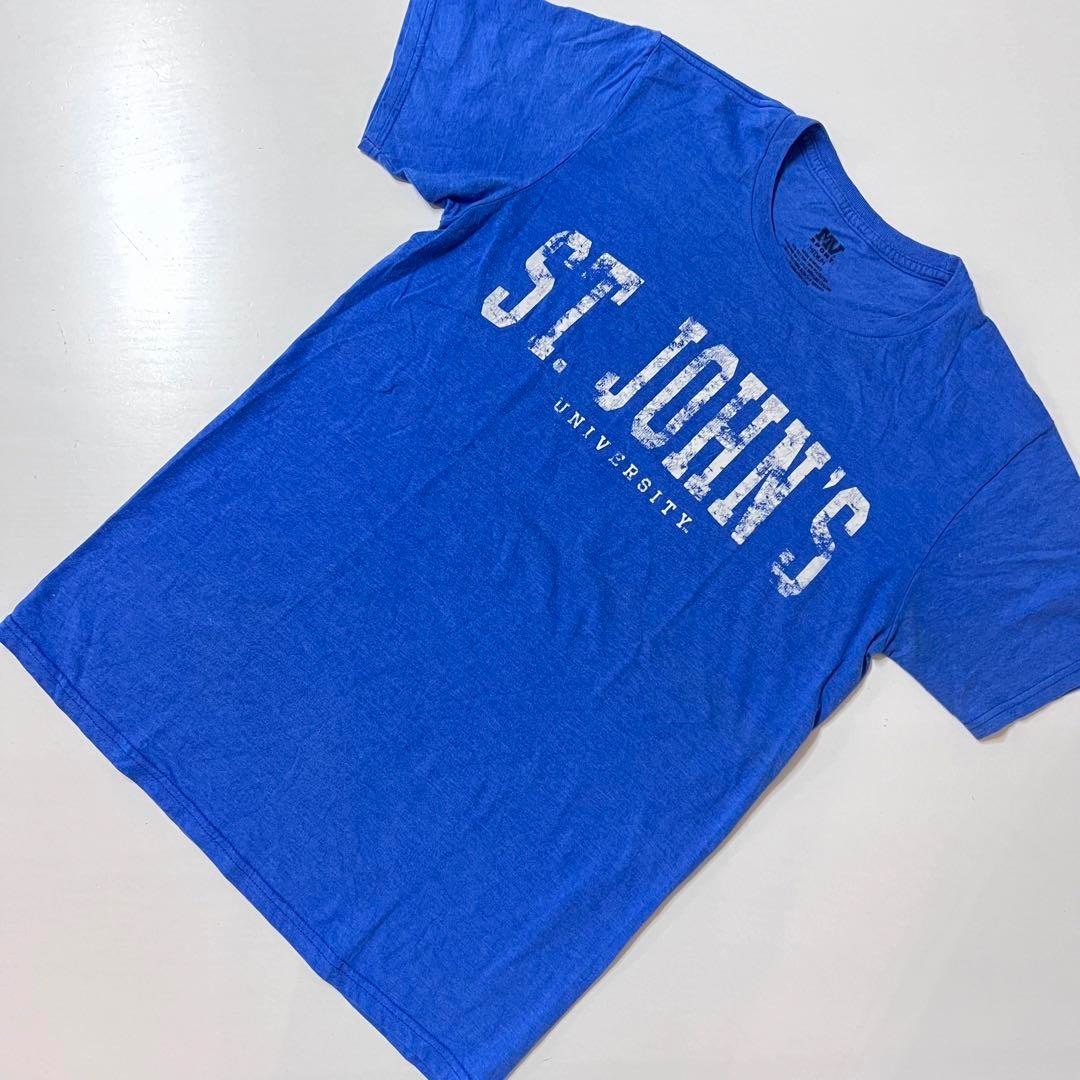 US 輸入　カレッジ　Tシャツ　ST. JOHN’S ブルー　Mサイズ　希少 メンズのトップス(Tシャツ/カットソー(半袖/袖なし))の商品写真