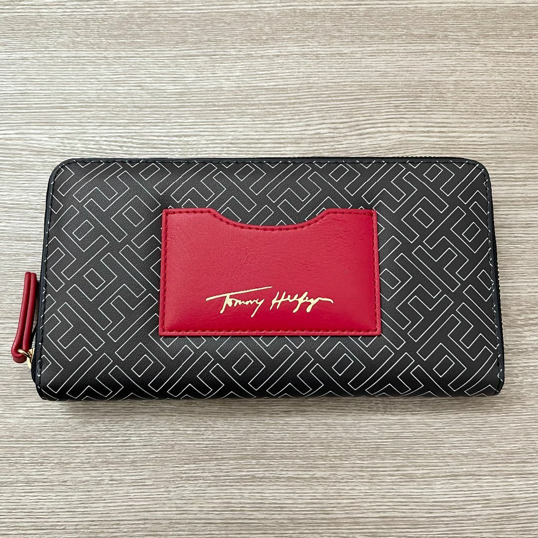 TOMMY HILFIGER(トミーヒルフィガー)の新品 トミーヒルフィガー 長財布 ウォレット ラウンドファスナー カードホルダー レディースのファッション小物(財布)の商品写真