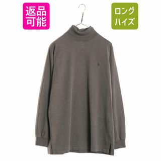 ラルフローレン(Ralph Lauren)の90s ポロ ラルフローレン タートルネック 長袖 Tシャツ メンズ M / 古着 90年代 オールド ロンT スムース素材 ヘビーウェイト ワンポイント(Tシャツ/カットソー(七分/長袖))