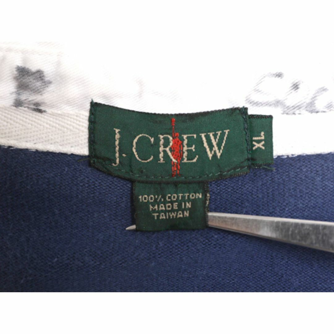 90s J CREW ボーダー 長袖 ラガー シャツ メンズ XL 古着 90年代 オールド ジェイクルー 巨人タグ 長袖シャツ ラグビーシャツ 大きいサイズ メンズのトップス(シャツ)の商品写真