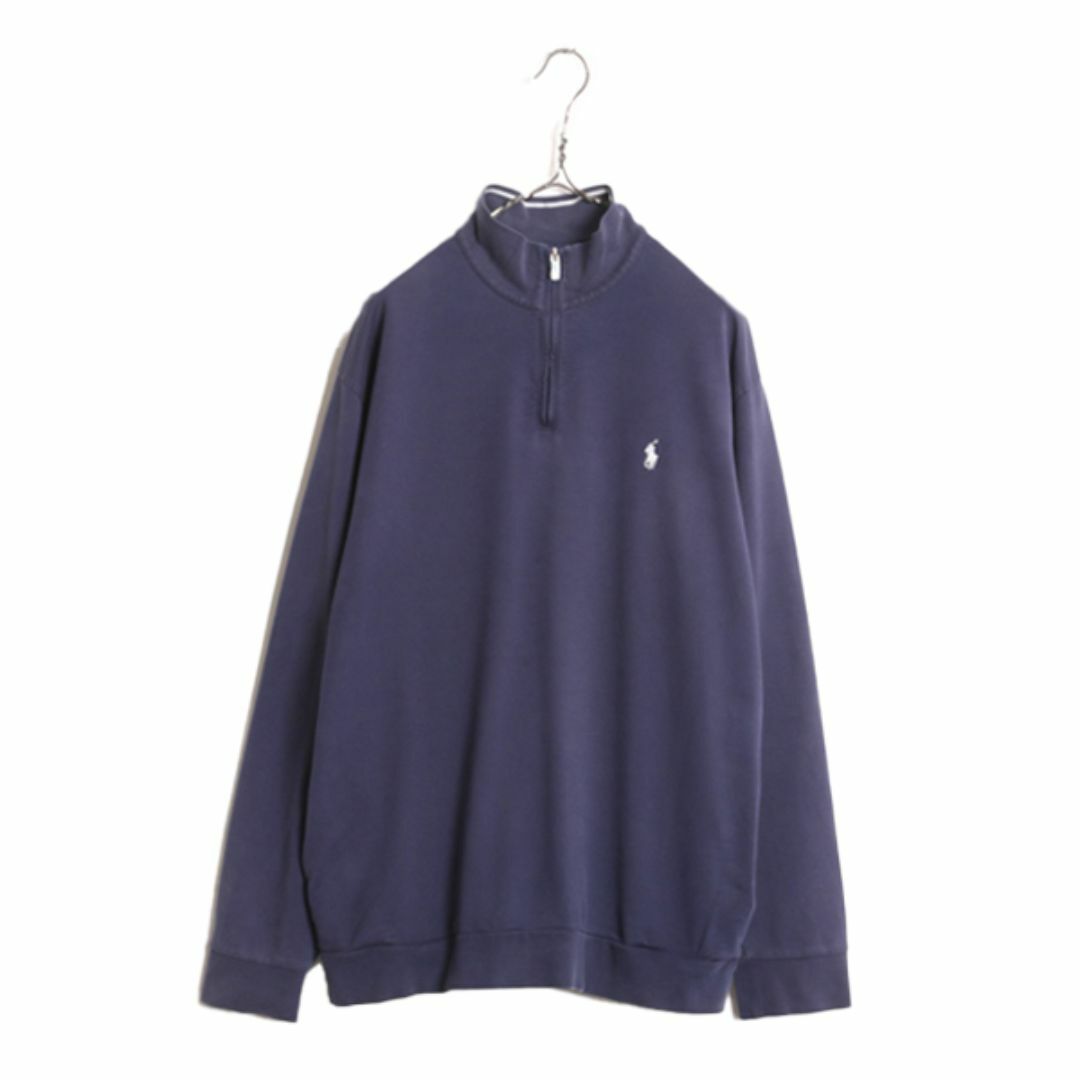 Ralph Lauren(ラルフローレン)の90s 高級 ペルー製 100% ピマコットン ポロ ゴルフ ラルフローレン スウェット メンズ XL POLO GOLF ハーフジップ 大きいサイズ ハイネック メンズのトップス(スウェット)の商品写真