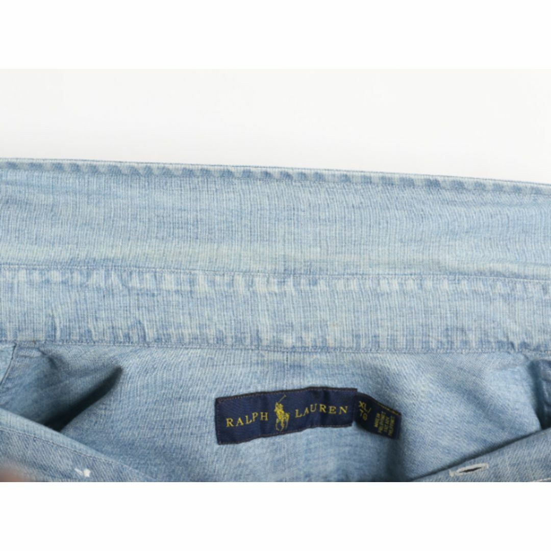 Ralph Lauren(ラルフローレン)のラルフローレン ボタンダウン 長袖 シャンブレー シャツ メンズ XL / ポロ 100% コットン 長袖シャツ ワンポイント BDシャツ 大きいサイズ メンズのトップス(シャツ)の商品写真