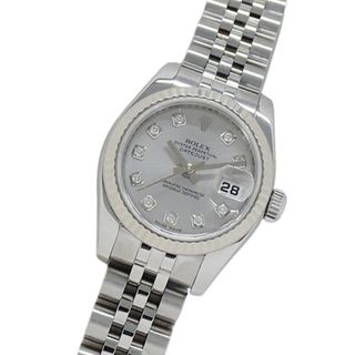 ロレックス(ROLEX)のロレックス ROLEX デイトジャスト 179174G Z番 時計 レディース ブランド 10P ダイヤモンド 自動巻き AT ステンレス SS ホワイトゴールド WG シルバー 磨き済み 【中古】(腕時計)