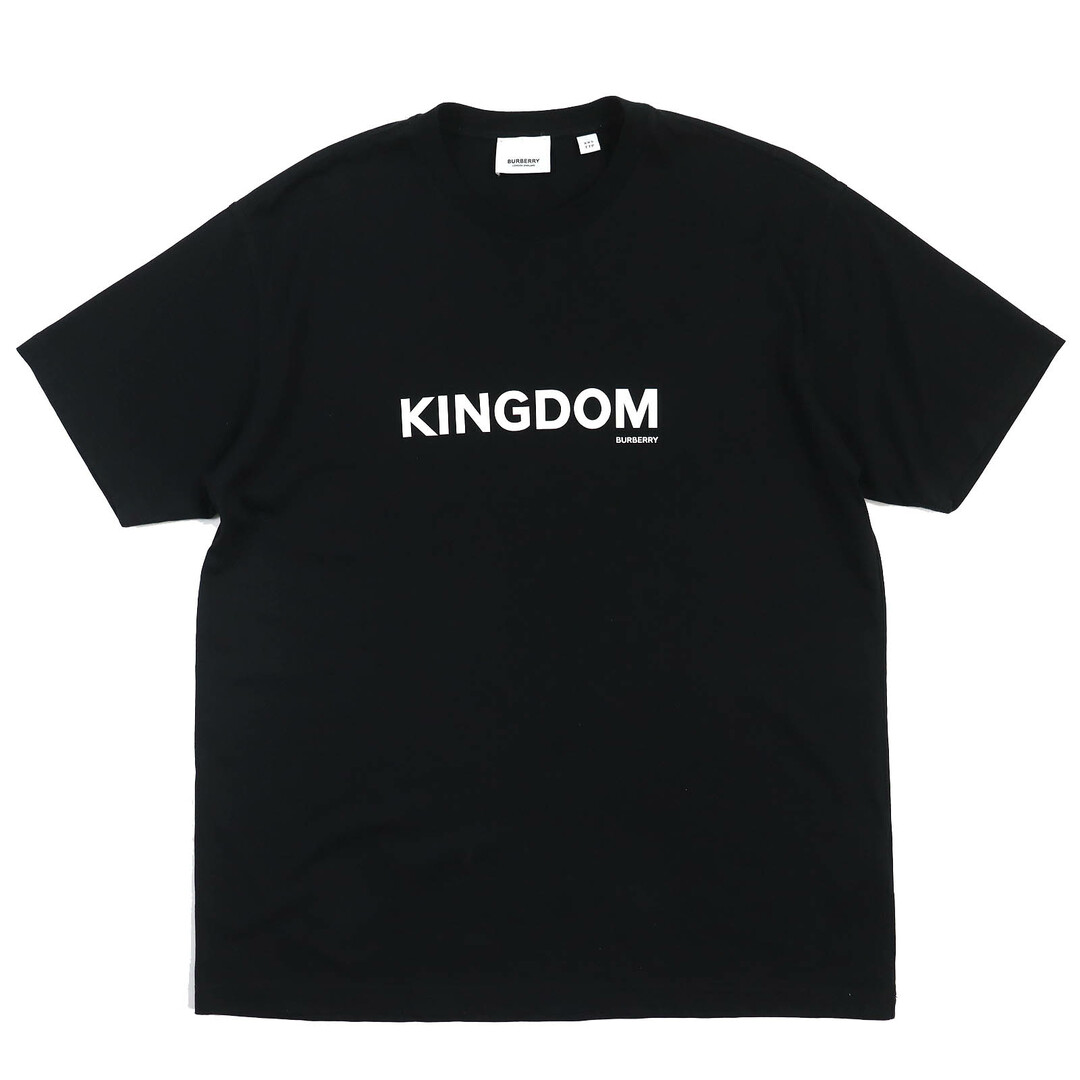 BURBERRY(バーバリー)の美品△BURBERRY バーバリー 802237202 コットン100％ KINGDOM クルーネック オーバーサイズ 半袖Ｔシャツ ブラック XXS 正規品 メンズ メンズのトップス(Tシャツ/カットソー(半袖/袖なし))の商品写真