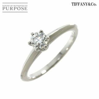 ティファニー(Tiffany & Co.)のティファニー TIFFANY&CO. ソリティア ダイヤ 0.32ct F/VVS1/EX  11号 リング Pt プラチナ【鑑定書付き】VLP 90227692(リング(指輪))