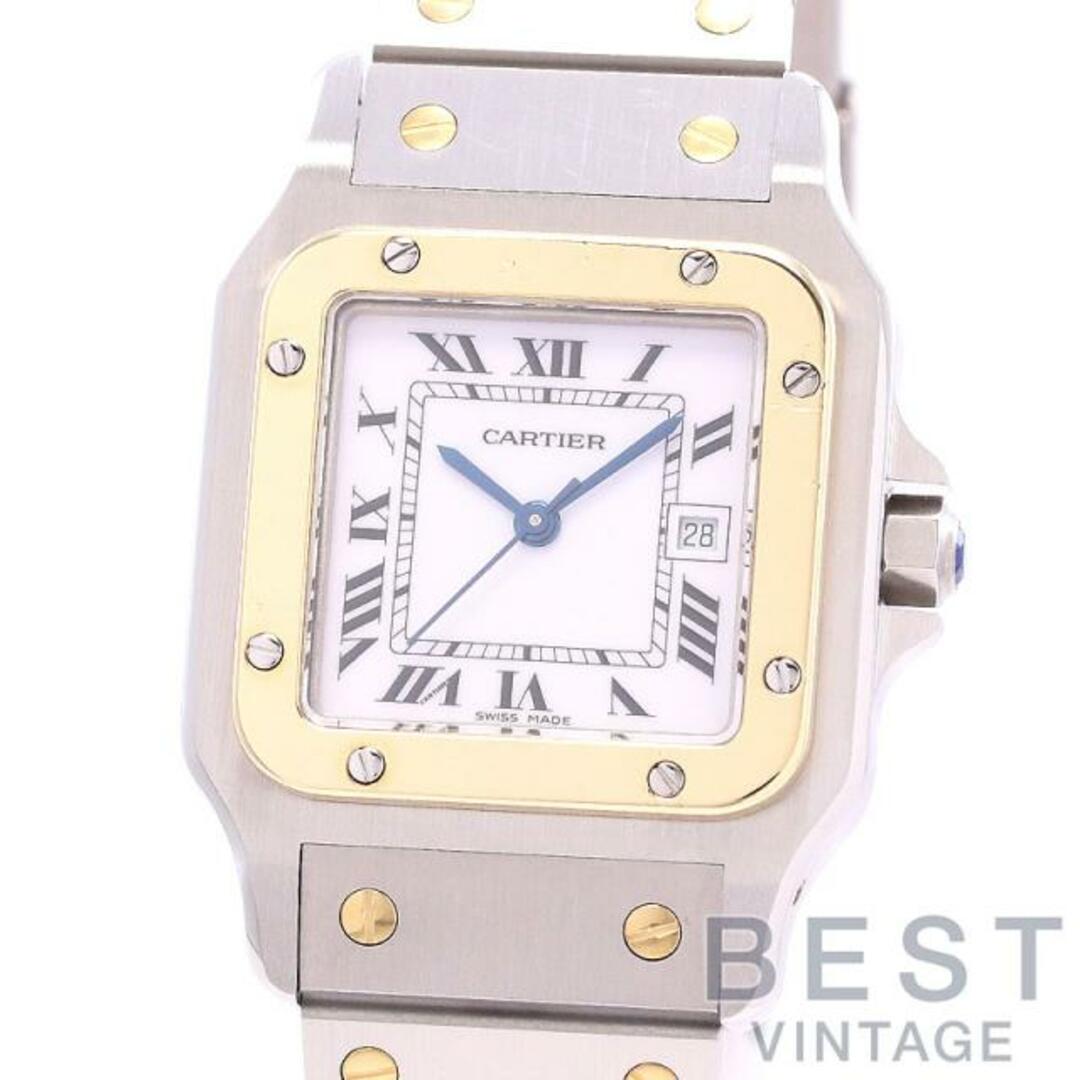 Cartier(カルティエ)の【OH済】 カルティエ 【CARTIER】 サントス カレ/ サントス ガルベ LM 81036283 (1553) メンズ ホワイト K18イエローゴールド/ステンレススティール 腕時計 時計 SANTOS CARREE / SANTOS GALBEE LARGE MODEL WHITE K18YG/SS コンビ【中古】  メンズの時計(腕時計(アナログ))の商品写真