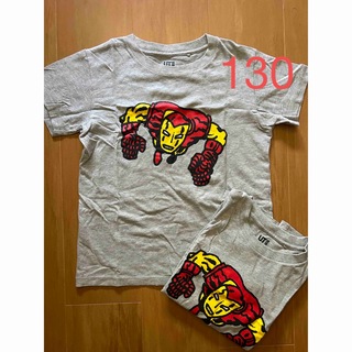 ユニクロ(UNIQLO)のMARVEL アイアンマン ユニクロ キッズ 男の子 Tシャツ 130 双子(Tシャツ/カットソー)