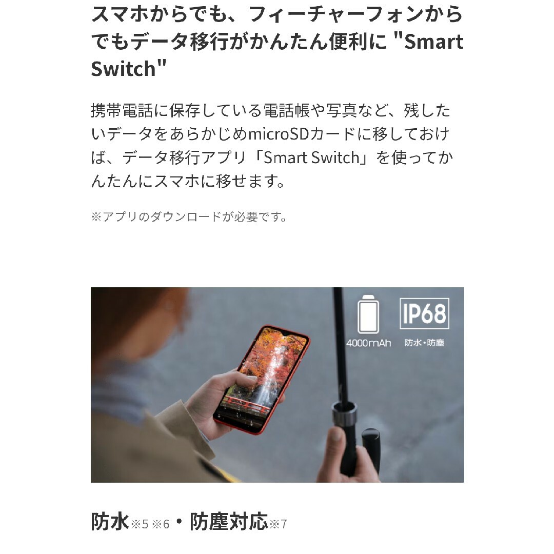 Galaxy(ギャラクシー)のGalaxy A23 5G ギャラクシー Android SIMフリー ホワイト スマホ/家電/カメラのスマートフォン/携帯電話(スマートフォン本体)の商品写真