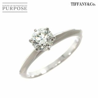 ティファニー(Tiffany & Co.)のティファニー TIFFANY&Co. ソリティア ダイヤ 0.61ct I/VVS2/3EX 8号 リング Ptプラチナ 指輪 【鑑定書付き】VLP 90227373(リング(指輪))