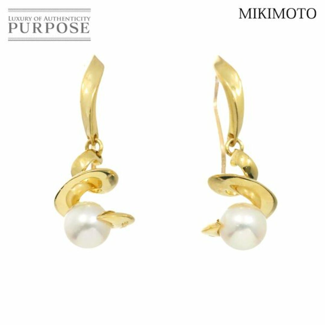 MIKIMOTO(ミキモト)のミキモト MIKIMOTO アコヤ真珠 5.6mm フック ピアス K18 YG イエローゴールド 750 パール VLP 90227638 レディースのアクセサリー(ピアス)の商品写真