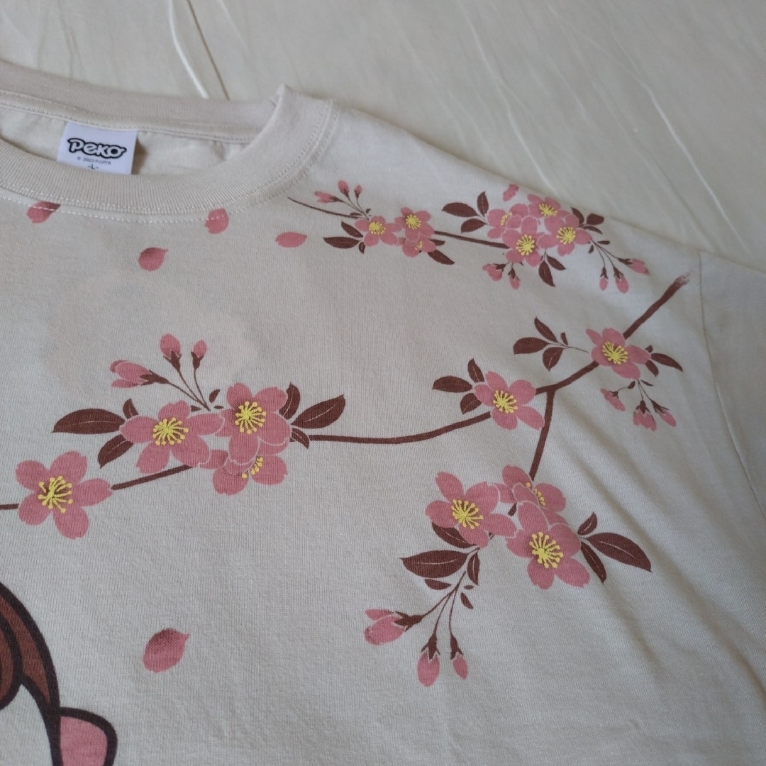 新品 未使用 ペコちゃん トップス 半袖 Tシャツ Ｌサイズ レディース レディースのトップス(Tシャツ(半袖/袖なし))の商品写真