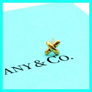 ティファニー(Tiffany & Co.)のティファニー キス クロス ピアス 750 YG 0.4g ミニ グラフィティ(ピアス)