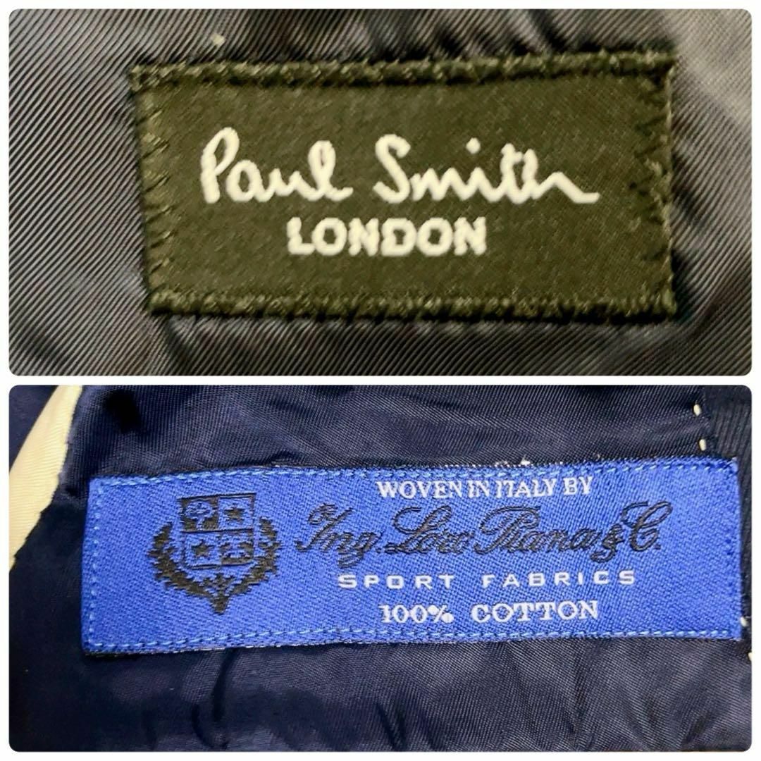 Paul Smith(ポールスミス)の【上質コットン】Paul Smith　テーラード　ロロピアーナ生地　ネイビー　S メンズのジャケット/アウター(テーラードジャケット)の商品写真