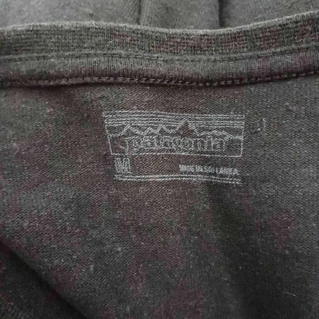 patagonia(パタゴニア)のpatagonia パタゴニア メンズロンT M 黒 キャンプ アウトドア メンズのトップス(Tシャツ/カットソー(七分/長袖))の商品写真