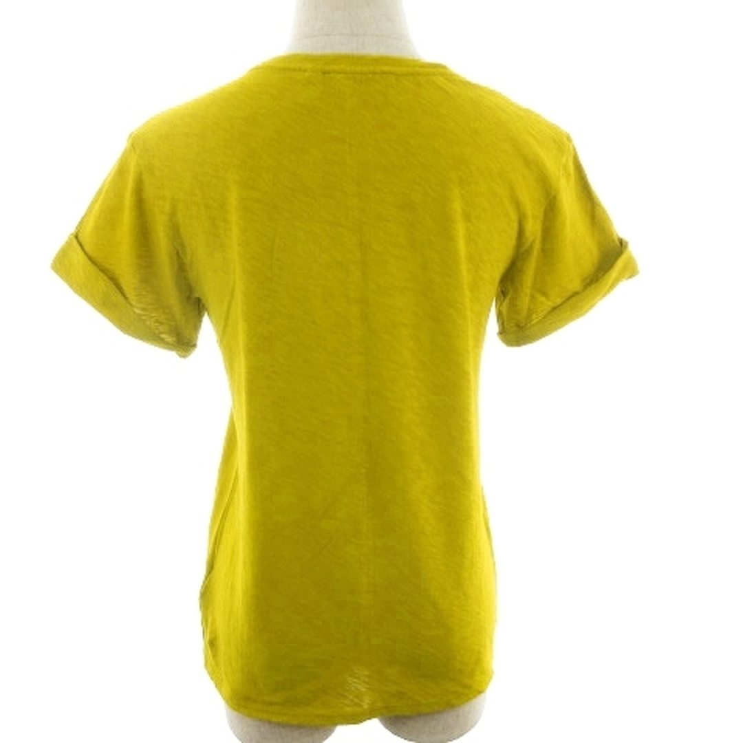 theory(セオリー)のセオリー カットソー Tシャツ 半袖 ラウンドネック ロールアップ 無地 S 黄 レディースのトップス(カットソー(半袖/袖なし))の商品写真