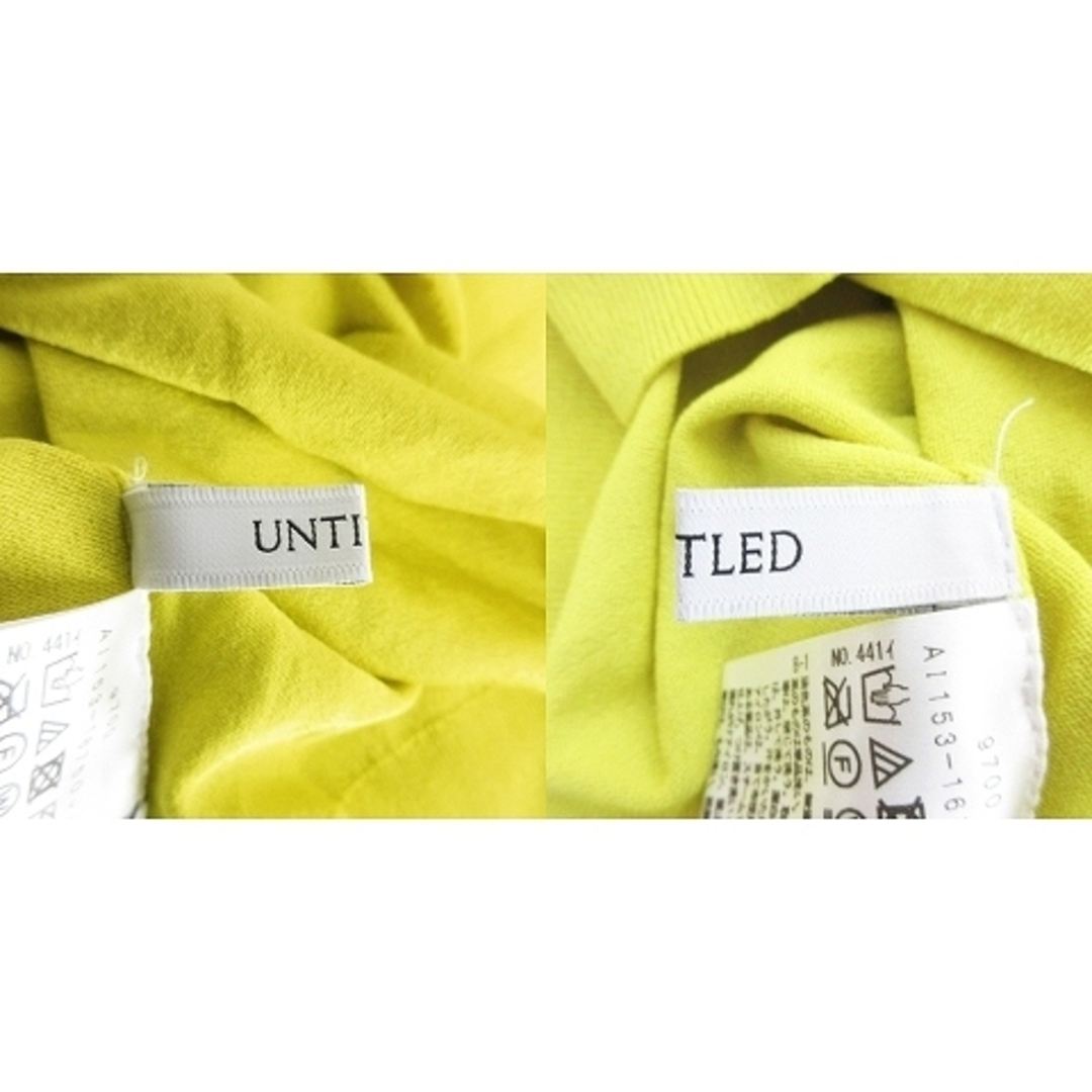 UNTITLED(アンタイトル)のアンタイトル ニット カットソー 五分袖 クルーネック 薄手 無地 2 黄 レディースのトップス(ニット/セーター)の商品写真