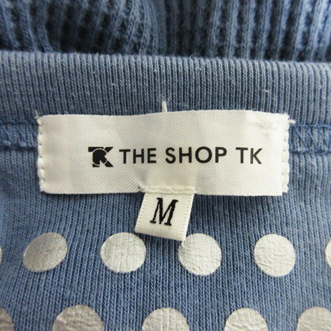 THE SHOP TK(ザショップティーケー)のザショップティーケー Tシャツ カットソー 半袖 薄手 無地 M 青 トップス メンズのトップス(Tシャツ/カットソー(半袖/袖なし))の商品写真