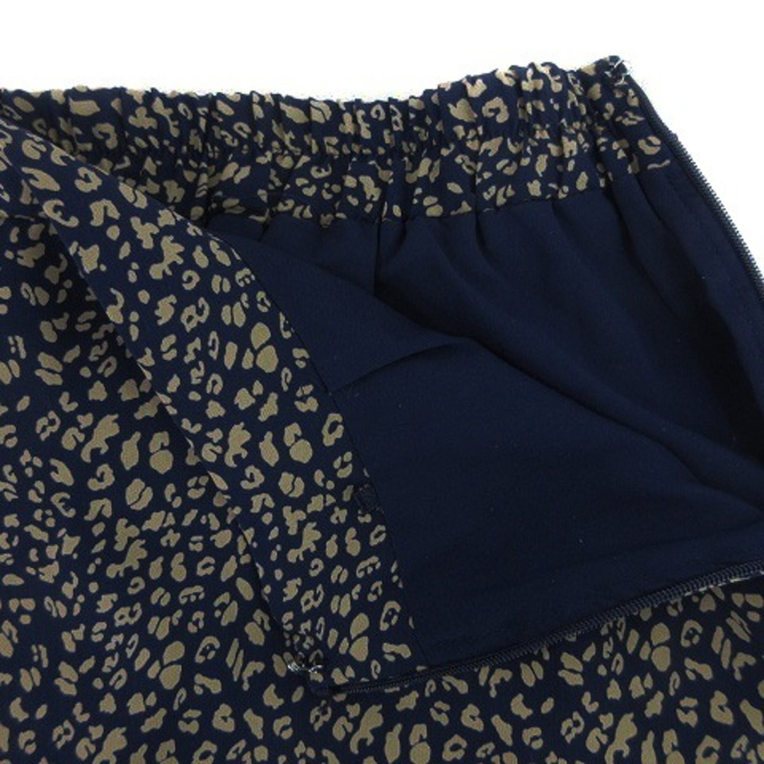 フリークスストア スカート フレア ロング 総柄 F 紺 ベージュ ボトムス レディースのスカート(ロングスカート)の商品写真