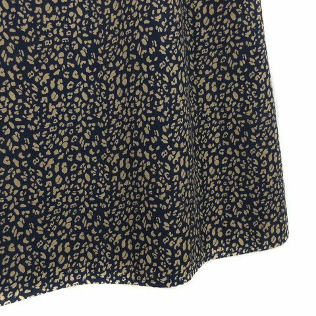 フリークスストア スカート フレア ロング 総柄 F 紺 ベージュ ボトムス レディースのスカート(ロングスカート)の商品写真
