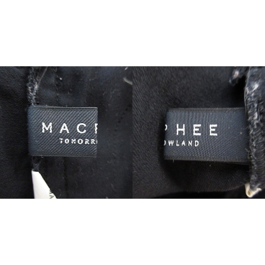 MACPHEE(マカフィー)のマカフィー トゥモローランド パンツ ワイド サイドファスナー 黒 ボトムス レディースのパンツ(その他)の商品写真