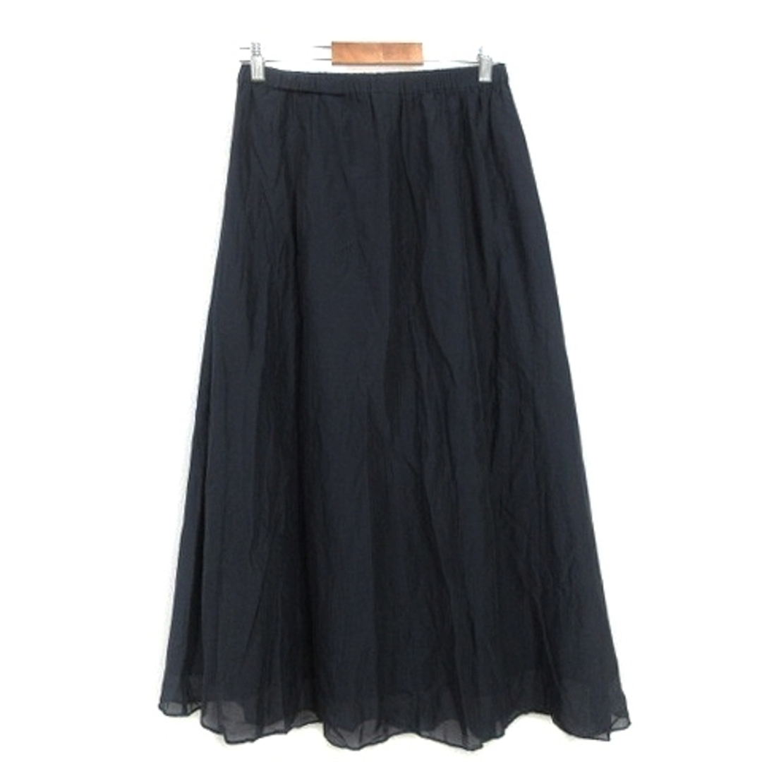 URBAN RESEARCH DOORS(アーバンリサーチドアーズ)のアーバンリサーチ ドアーズ スカート フレア ロング ウエストゴム 黒 ボトムス レディースのスカート(ロングスカート)の商品写真