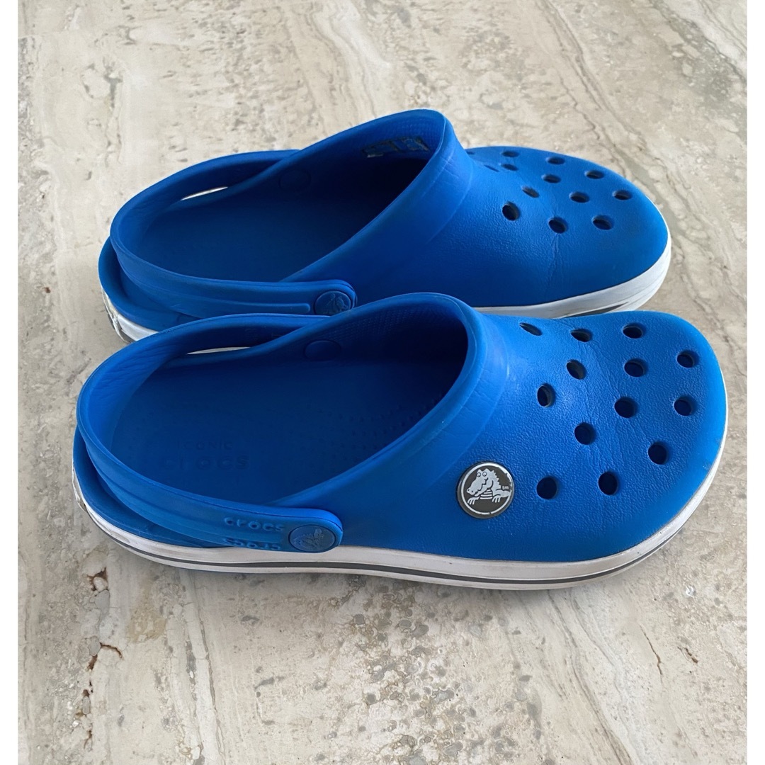 crocs(クロックス)のクロックス　18.5cm 青色 キッズ/ベビー/マタニティのキッズ靴/シューズ(15cm~)(サンダル)の商品写真