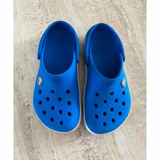 クロックス(crocs)のクロックス　18.5cm 青色(サンダル)