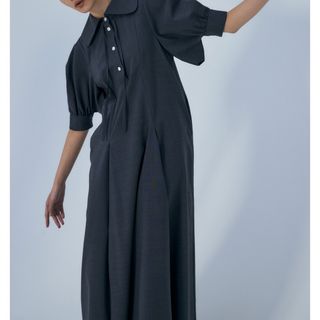 ENFOLD ROUND SWITCHING RIB MAXI DRESS(ロングワンピース/マキシワンピース)