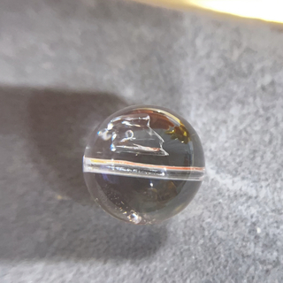 天然無処理　ウォーターインクォーツ　丸玉（水入り水晶）　12.6mm(各種パーツ)