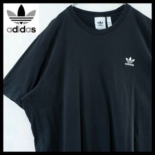 アディダス(adidas)の【希少】アディダス Tシャツ 刺繍ロゴ ワンポイント トレフォイル ビッグサイズ(Tシャツ/カットソー(半袖/袖なし))