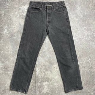 リーバイス(Levi's)の90's Levi's 501-0658 先染めブラックデニムパンツ USA製 W33 ストレート 刻印653 スモールe ヴィンテージ 338U(デニム/ジーンズ)