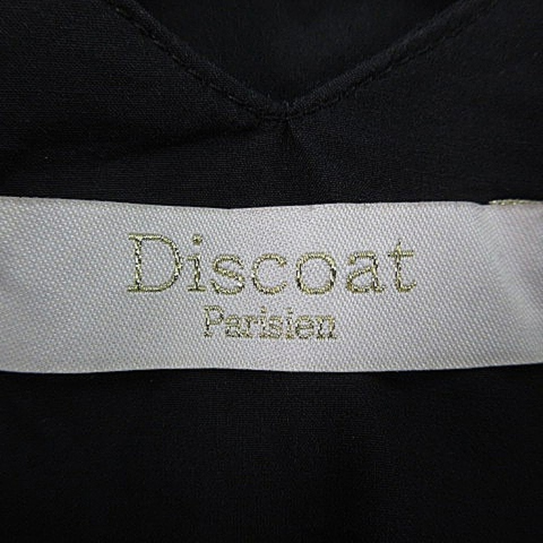 Discoat(ディスコート)のディスコート Parisien ブラウス カットソー 五分袖 L 黒 トップス レディースのトップス(その他)の商品写真