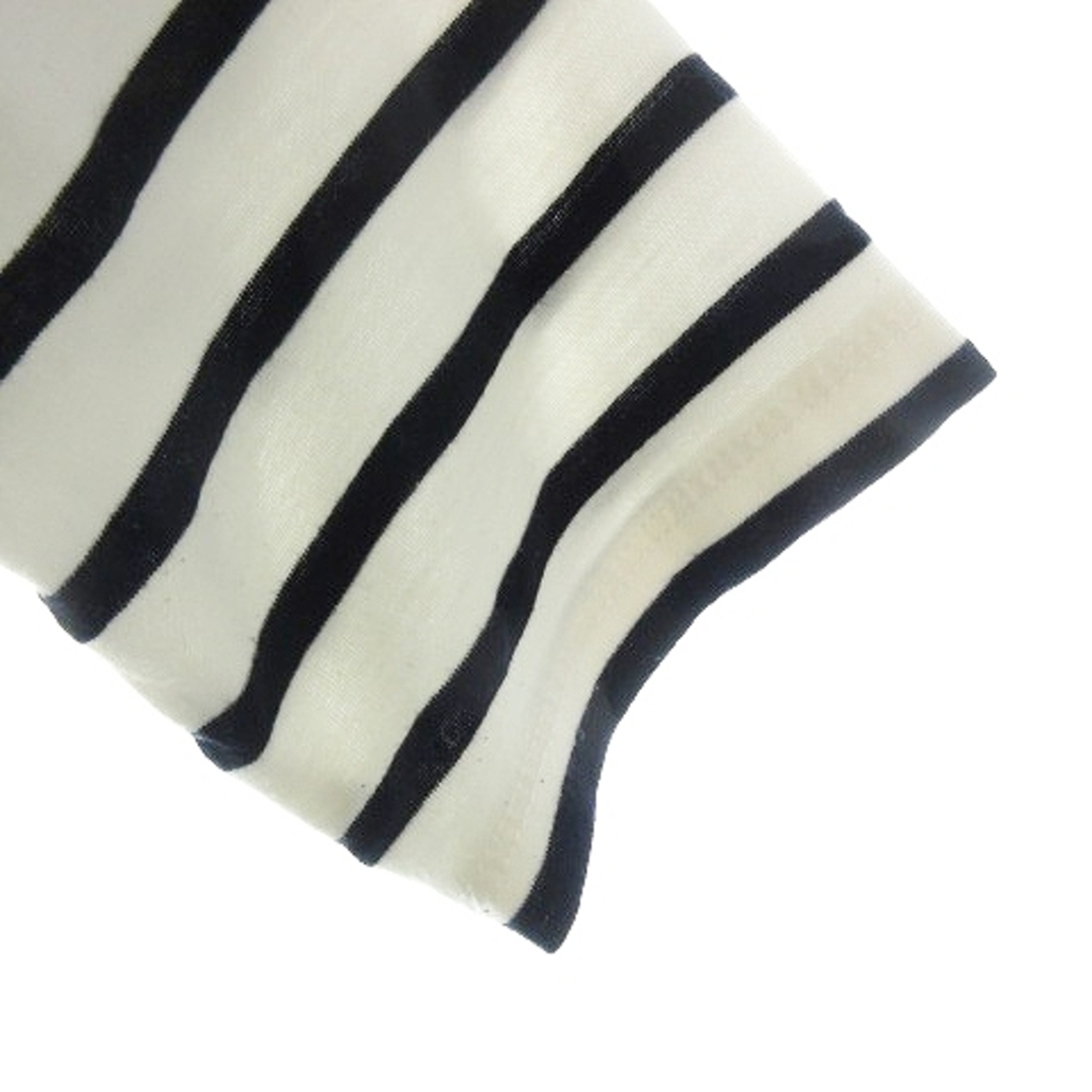 MERCURYDUO(マーキュリーデュオ)のマーキュリーデュオ カットソー 半袖 ラウンドネック 薄手 ボーダー F 白 黒 レディースのトップス(カットソー(半袖/袖なし))の商品写真