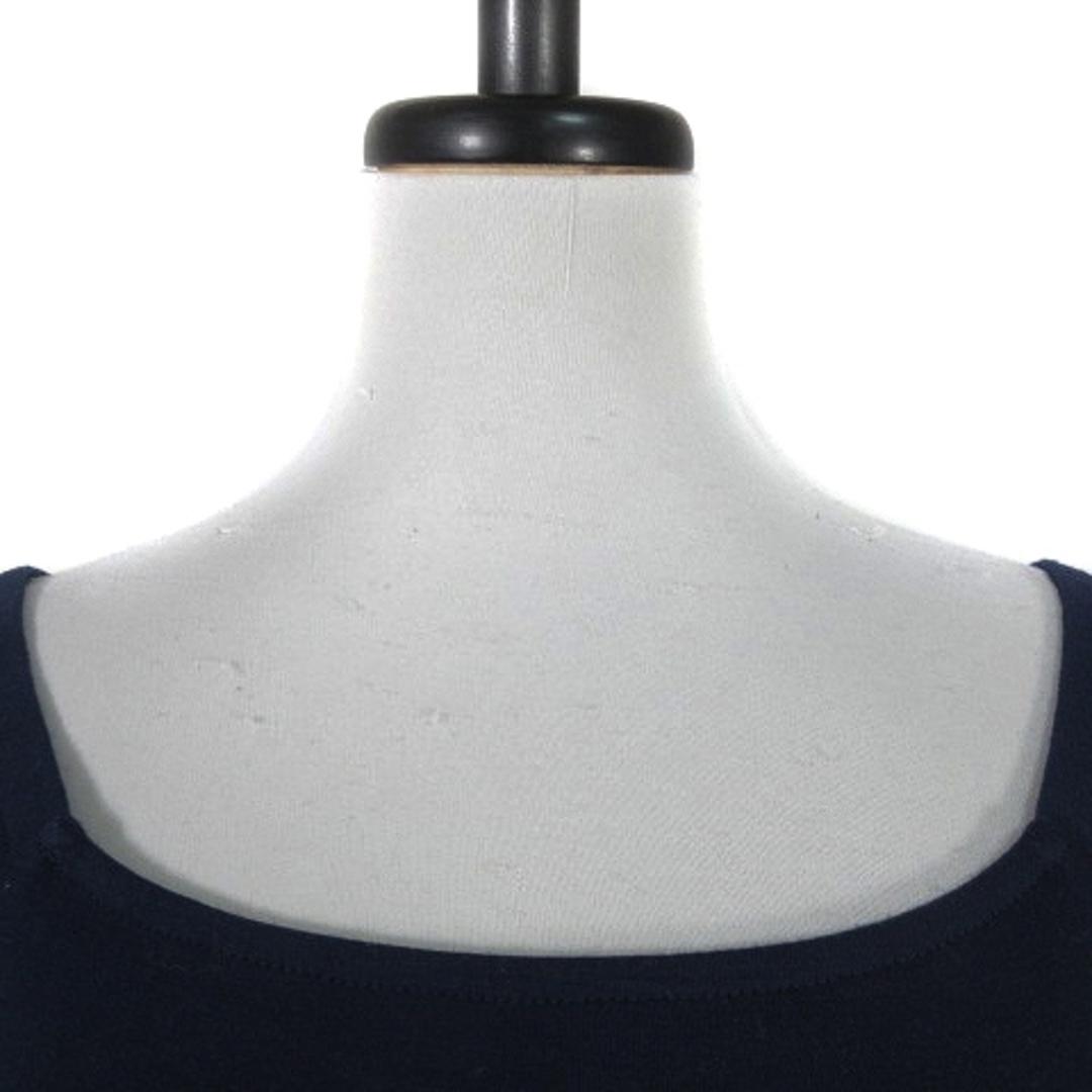 MERCURYDUO(マーキュリーデュオ)のマーキュリーデュオ カットソー 半袖 ラウンドネック 薄手 無地 F 紺 レディースのトップス(カットソー(半袖/袖なし))の商品写真