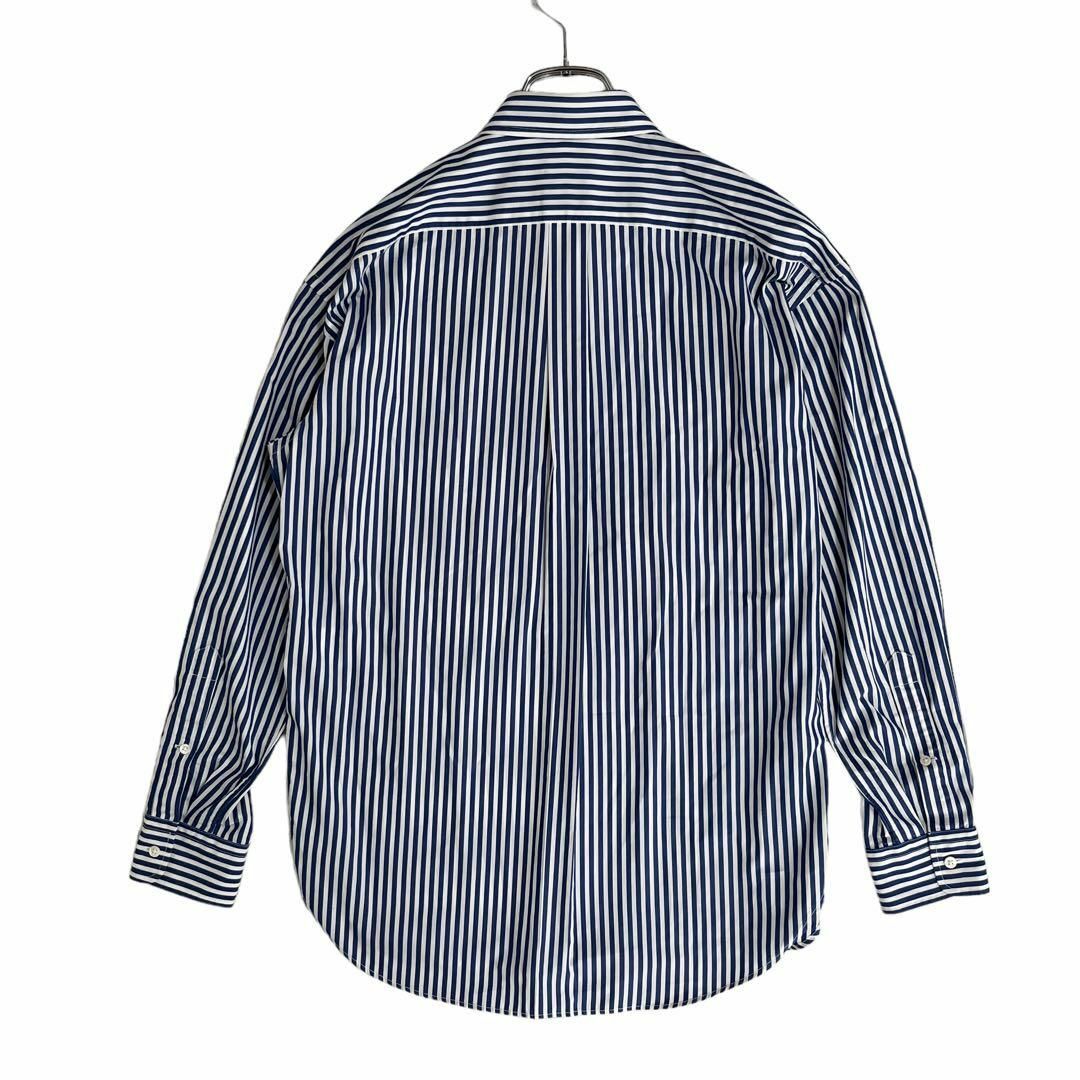 POLO RALPH LAUREN(ポロラルフローレン)の1210 ポロラルフローレン ワッペンストライプシャツ ブルー 6サイズ レディースのトップス(シャツ/ブラウス(長袖/七分))の商品写真