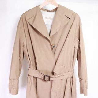 マックスマーラ(Max Mara)のMax Mara　マックスマーラ　トレンチコート　ベルト付き　ブラウン　Ｓ(トレンチコート)