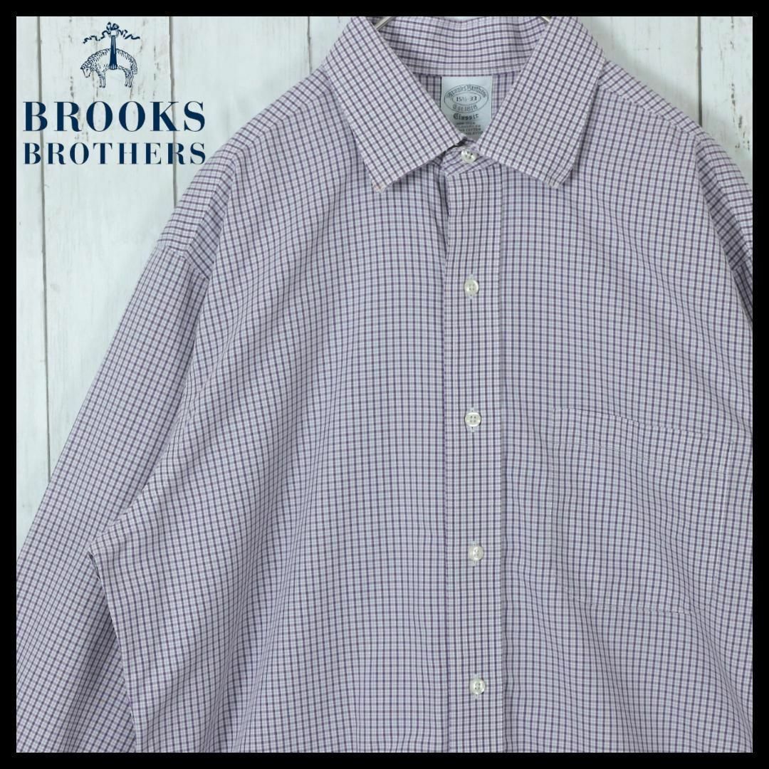 Brooks Brothers(ブルックスブラザース)の【希少】ブルックスブラザーズ シャツ チェック 長袖 M 15 1/2-33 メンズのトップス(シャツ)の商品写真