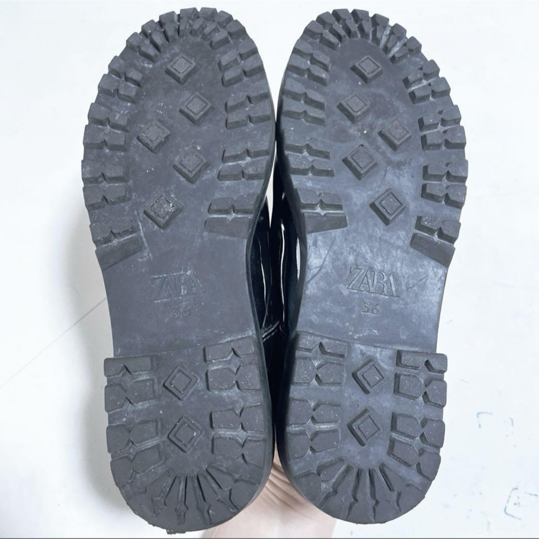 ZARA(ザラ)のZARA  ジップ付き　エナメルシューズ キッズ/ベビー/マタニティのキッズ靴/シューズ(15cm~)(フォーマルシューズ)の商品写真