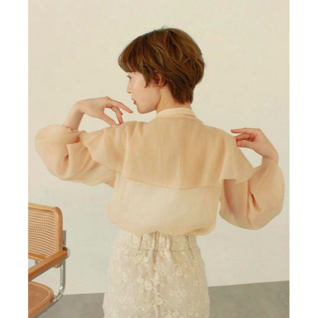 muguet 2way collar sheer shirt レディースのトップス(シャツ/ブラウス(長袖/七分))の商品写真