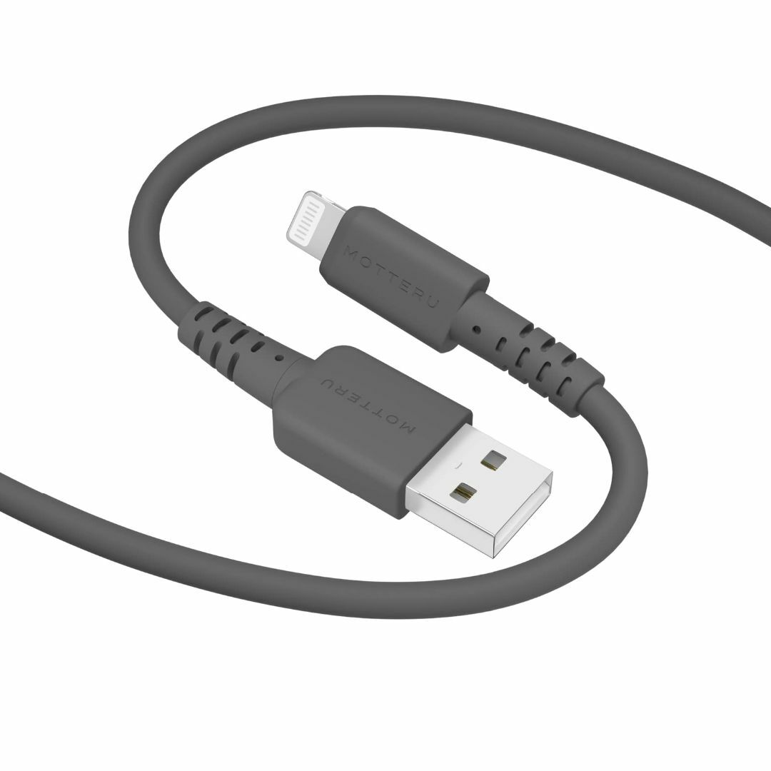 【色: スモーキーブラック】MOTTERU モッテル USB-A to Ligh スマホ/家電/カメラのPC/タブレット(PC周辺機器)の商品写真