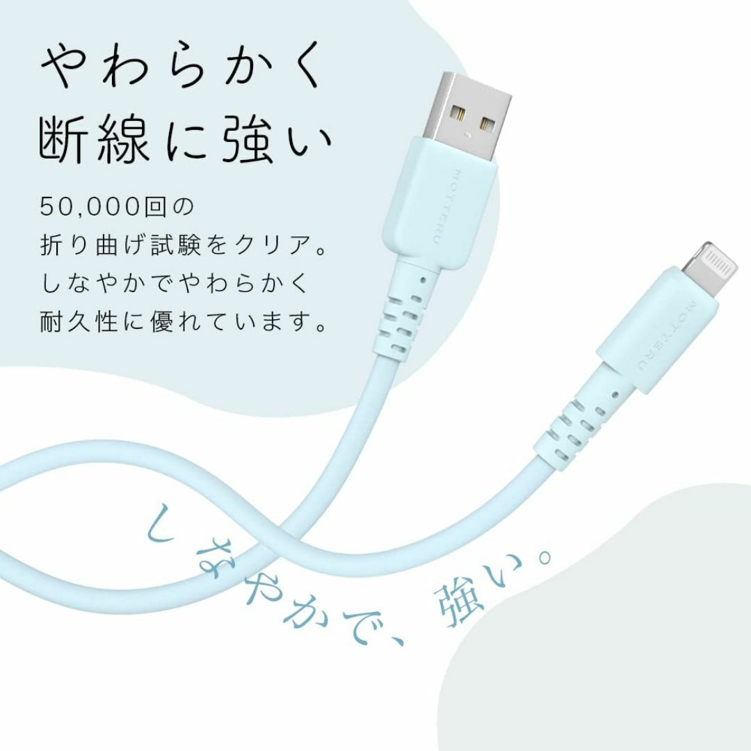 【色: スモーキーブラック】MOTTERU モッテル USB-A to Ligh スマホ/家電/カメラのPC/タブレット(PC周辺機器)の商品写真