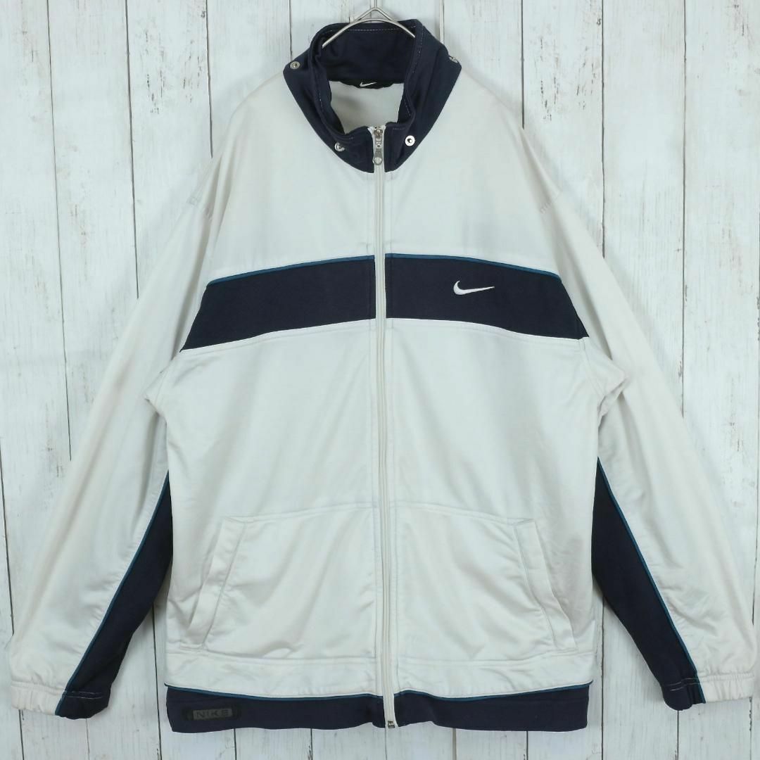 NIKE(ナイキ)の【希少】ナイキ トラックジャケット バックロゴ アウター ホワイト L 入手困難 メンズのトップス(ジャージ)の商品写真