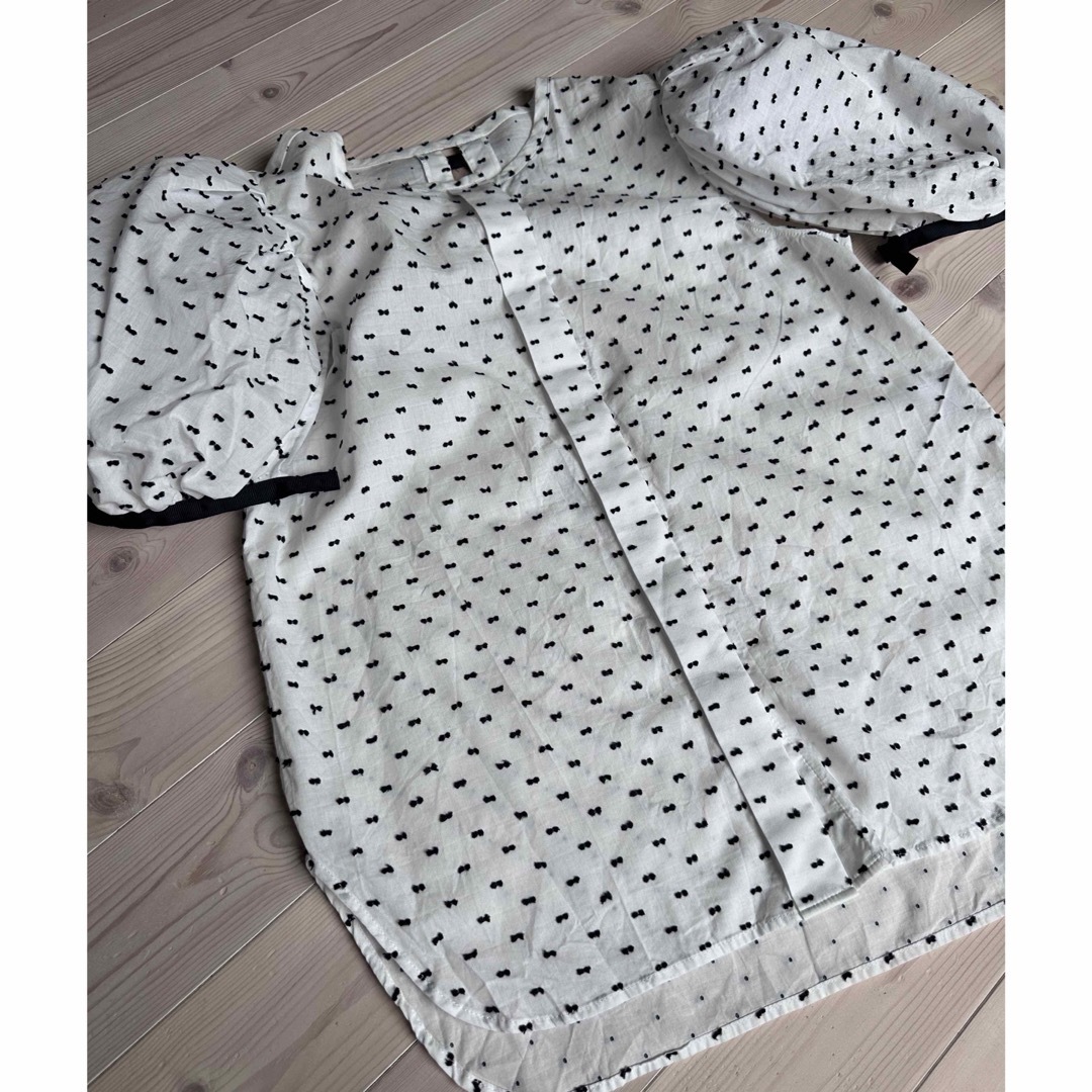 RICO リコ Bonbon blouse ホワイト Fサイズ レディースのトップス(シャツ/ブラウス(半袖/袖なし))の商品写真