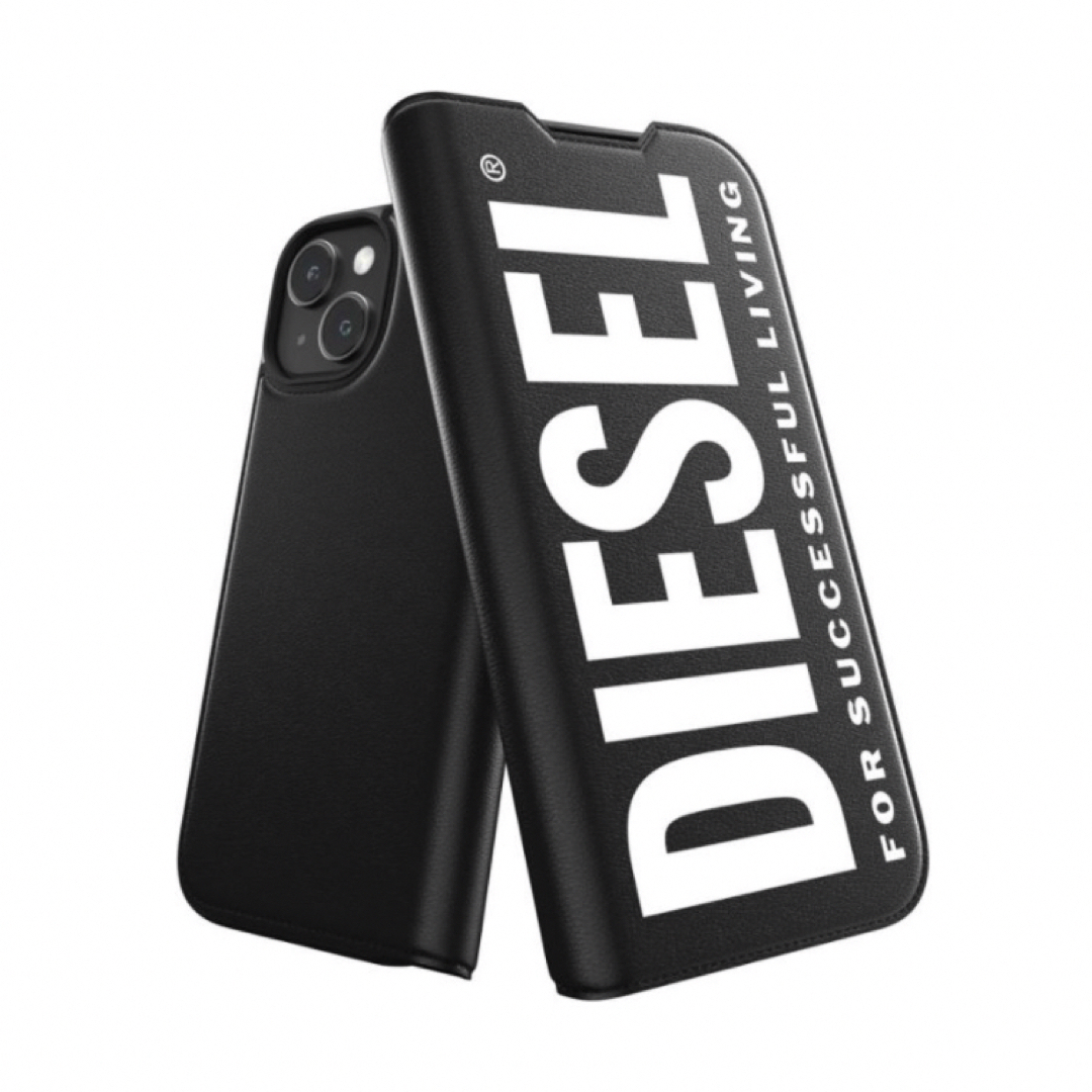 DIESEL(ディーゼル)の【早い者勝ち】新品　iPhone15  ディーゼル　DIESEL  黒　手帳型 スマホ/家電/カメラのスマホアクセサリー(iPhoneケース)の商品写真